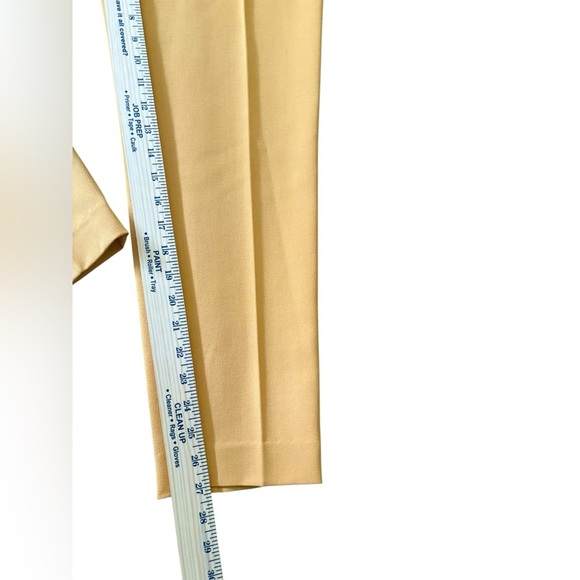 Anne Klein Dress Pants 6 Mustard Yellow Stretch Career Business Straight Leg - Picture 4 of 8